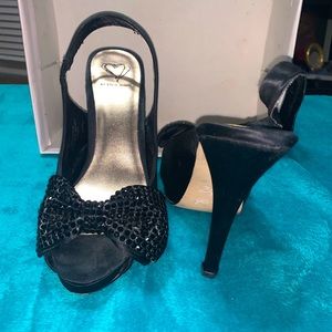 Steve Madden Satin Sling Back Peep Toe